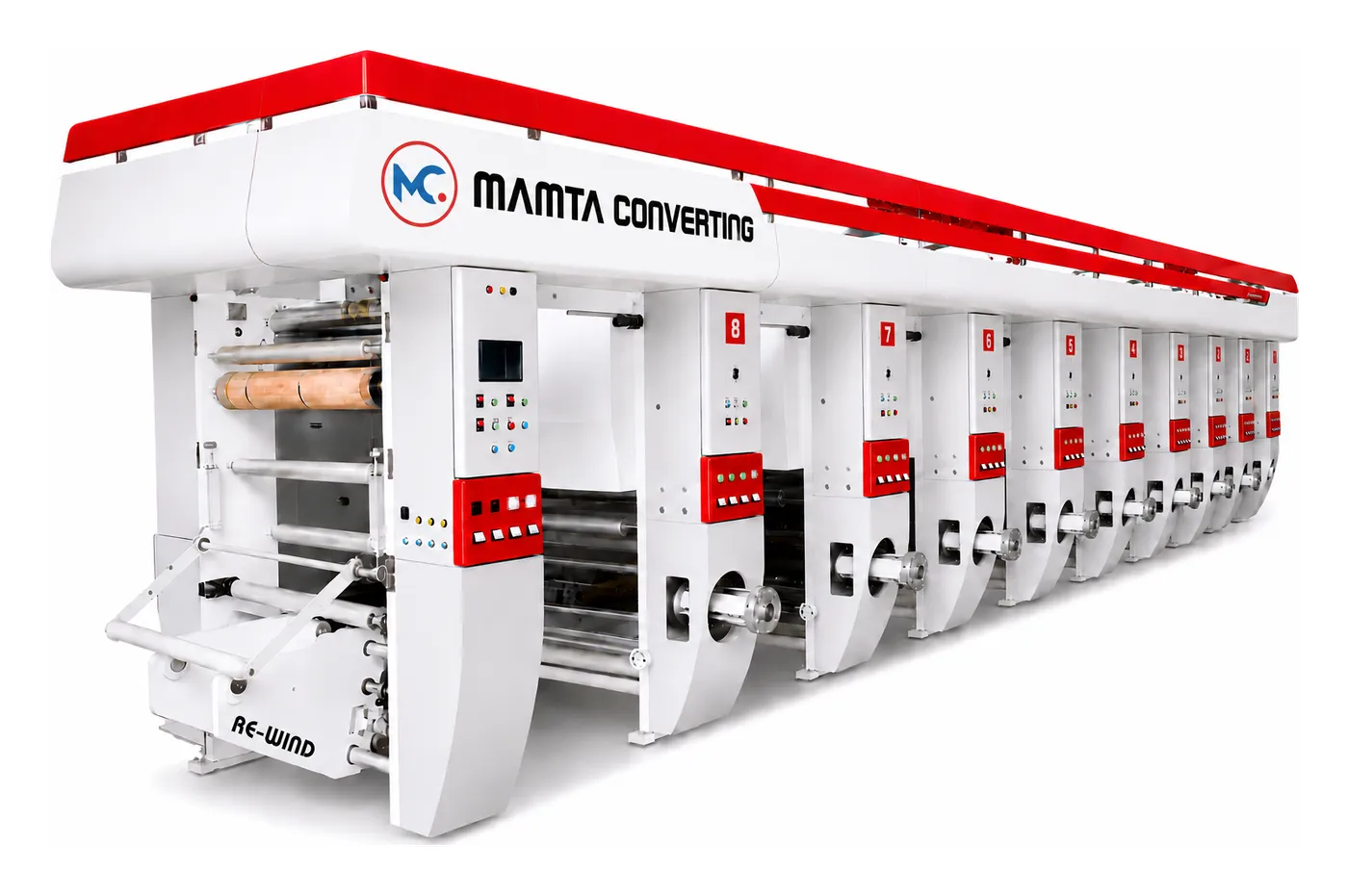 Shaft Less Rotogravure Printing Machine